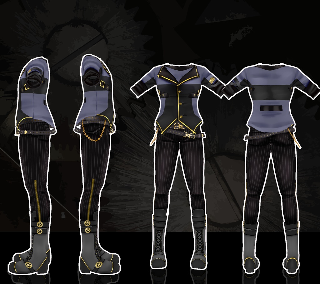VRoid Steampunk Inspired Outfit V2 | VRoid スチームパンク風衣装 V2