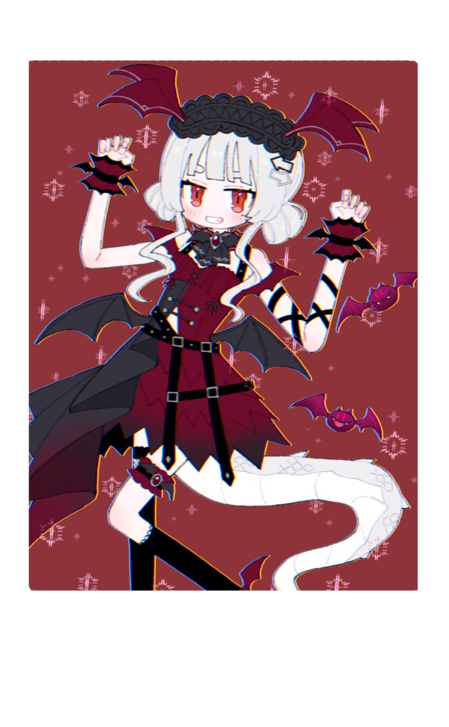 チェキ風イラストカード　初期マンダ