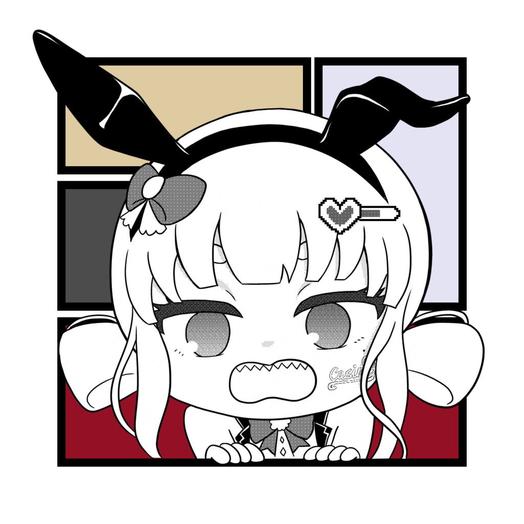 缶バッジ　バニー