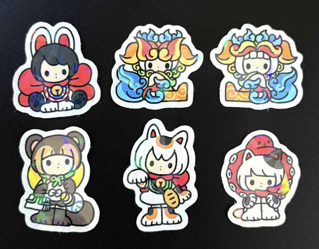 かわいいおきものシール6種セット