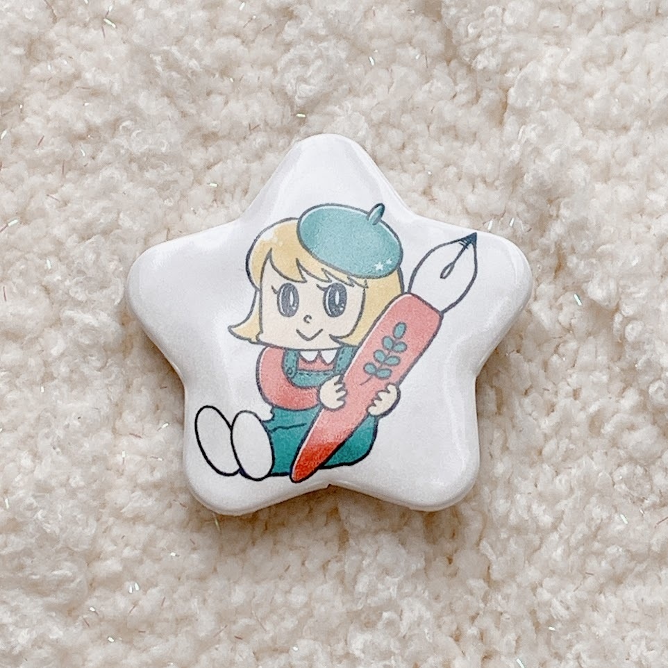 小松ナギ　星型缶バッジ