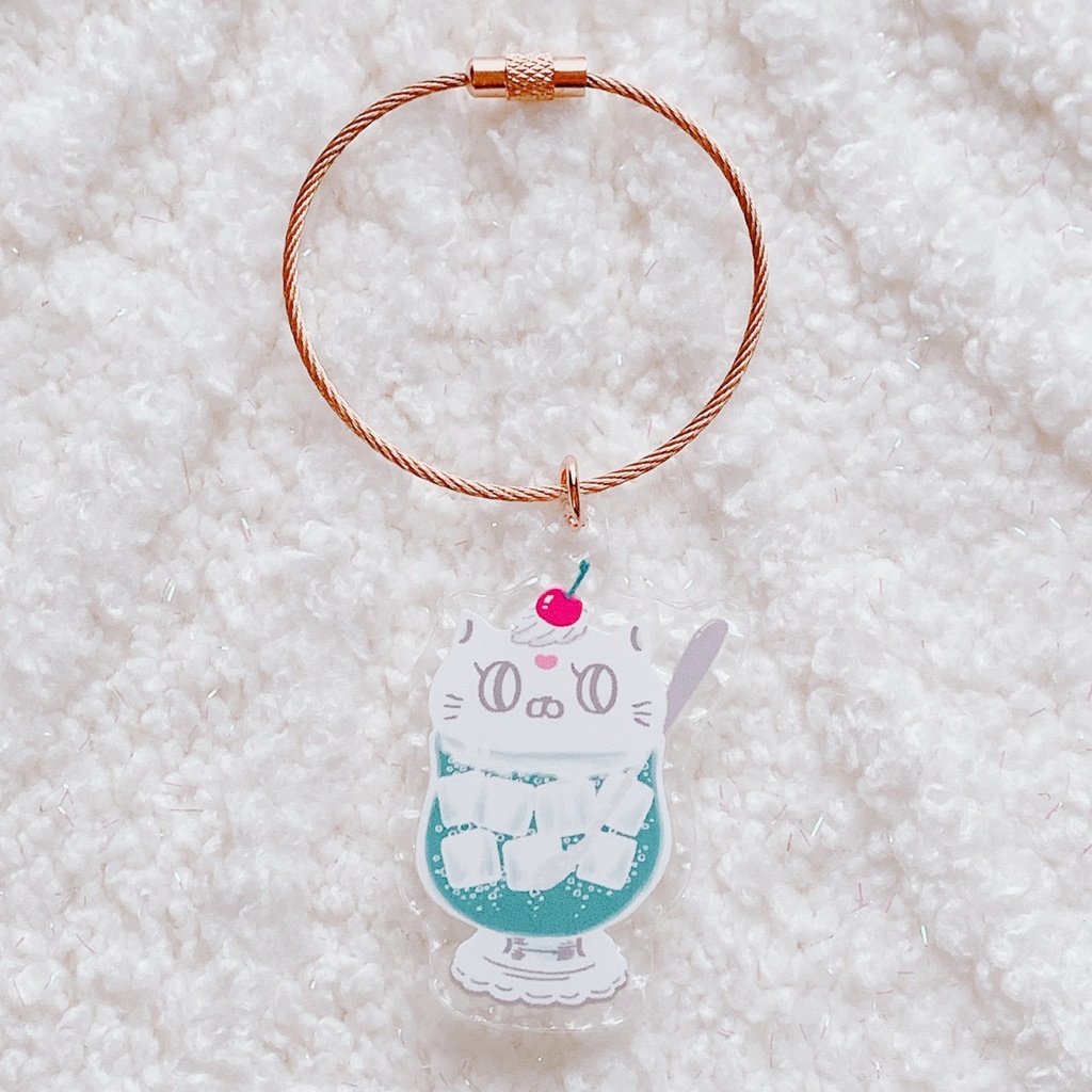 パニックねこのパニーちゃん　アクリルキーリング