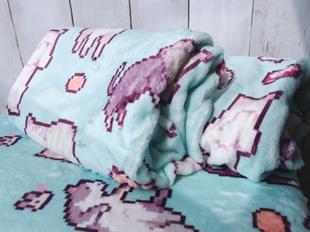 《通販限定》ネコだものブランケット（ミント）