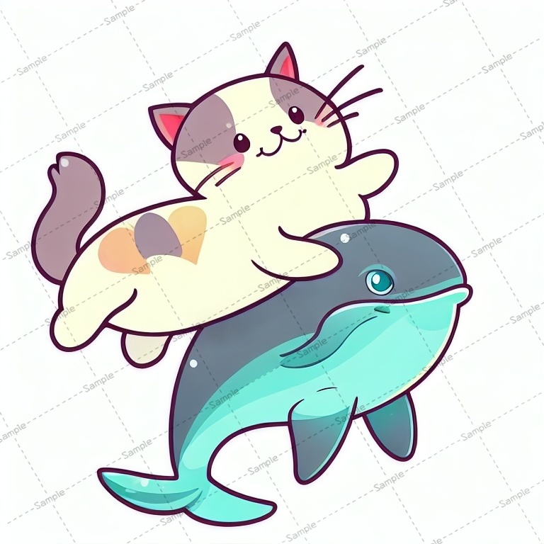 ねこイルカ 三毛猫ねこ