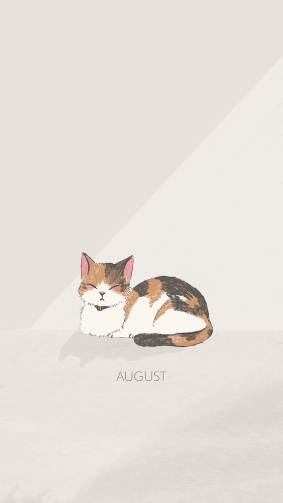 【FREE】2026 iPhone Wallpaper Calendar(Calico Cat)