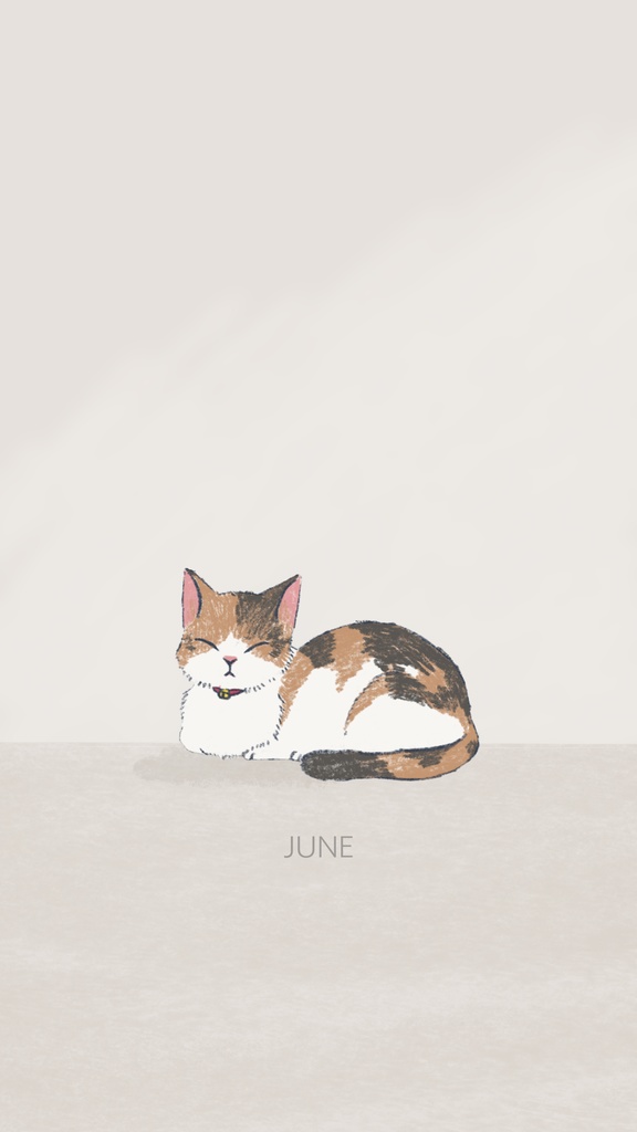 【FREE】2026 iPhone Wallpaper Calendar(Calico Cat)