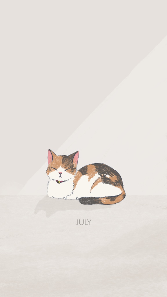【FREE】2026 iPhone Wallpaper Calendar(Calico Cat)