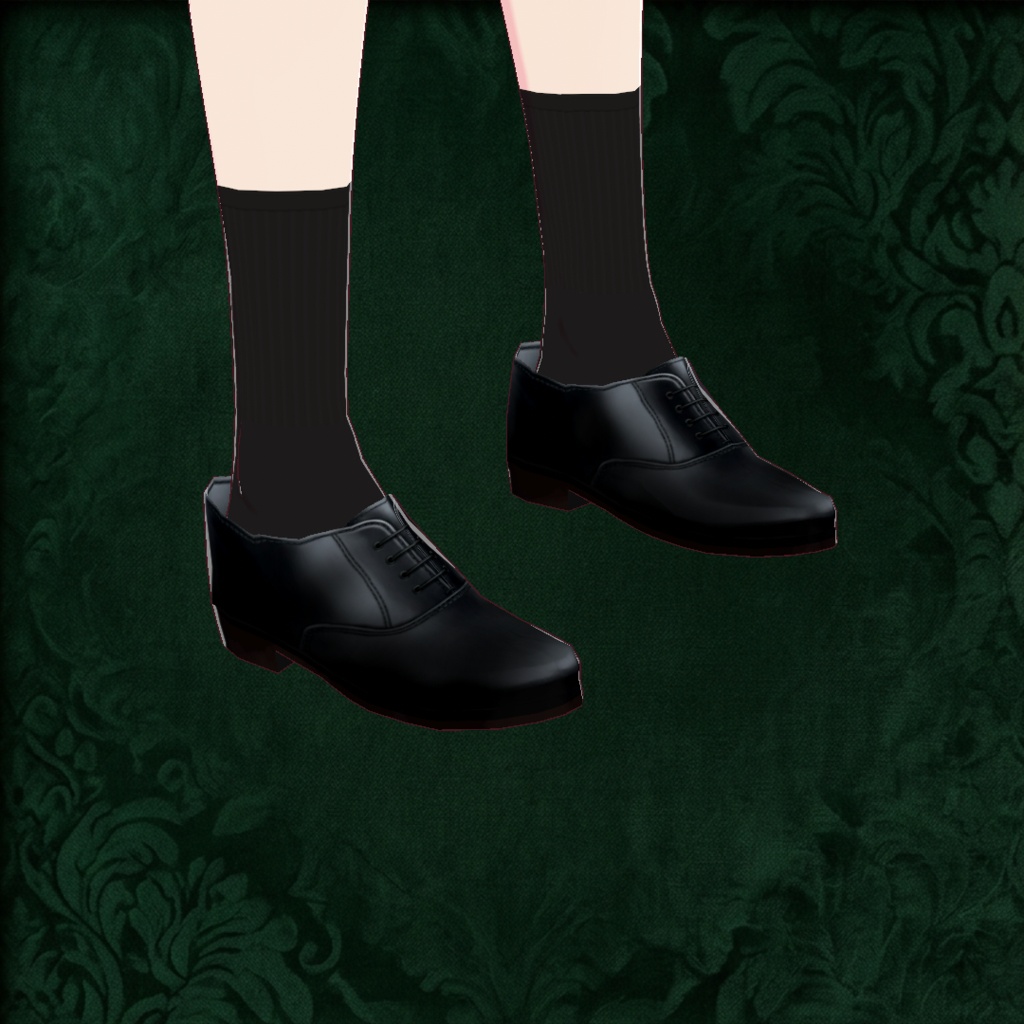 [VROID][FREE] Black oxfords shoes 