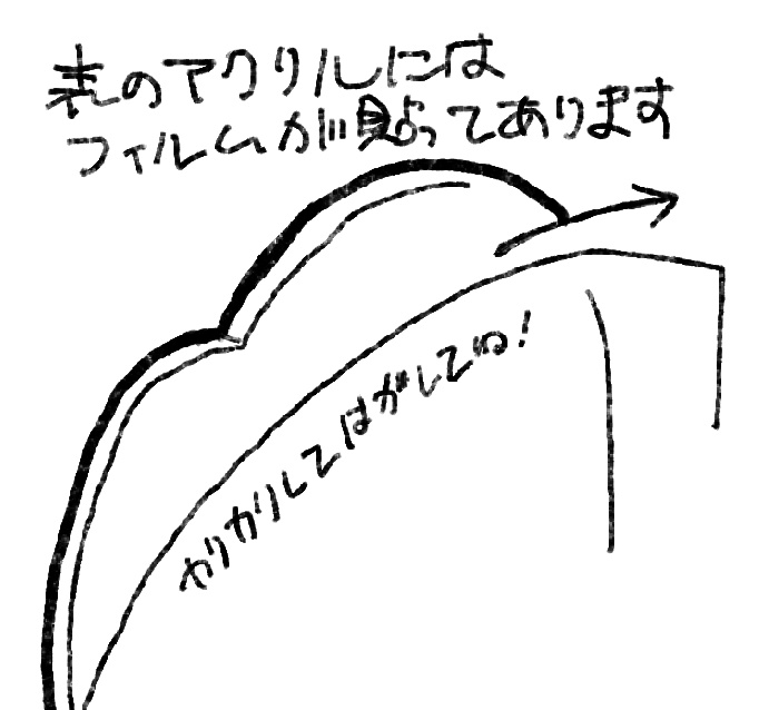 アクリルメモスタンド