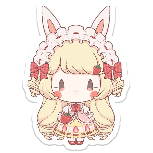 ゆるかわいいアクリルスタンド【ショートケーキ】