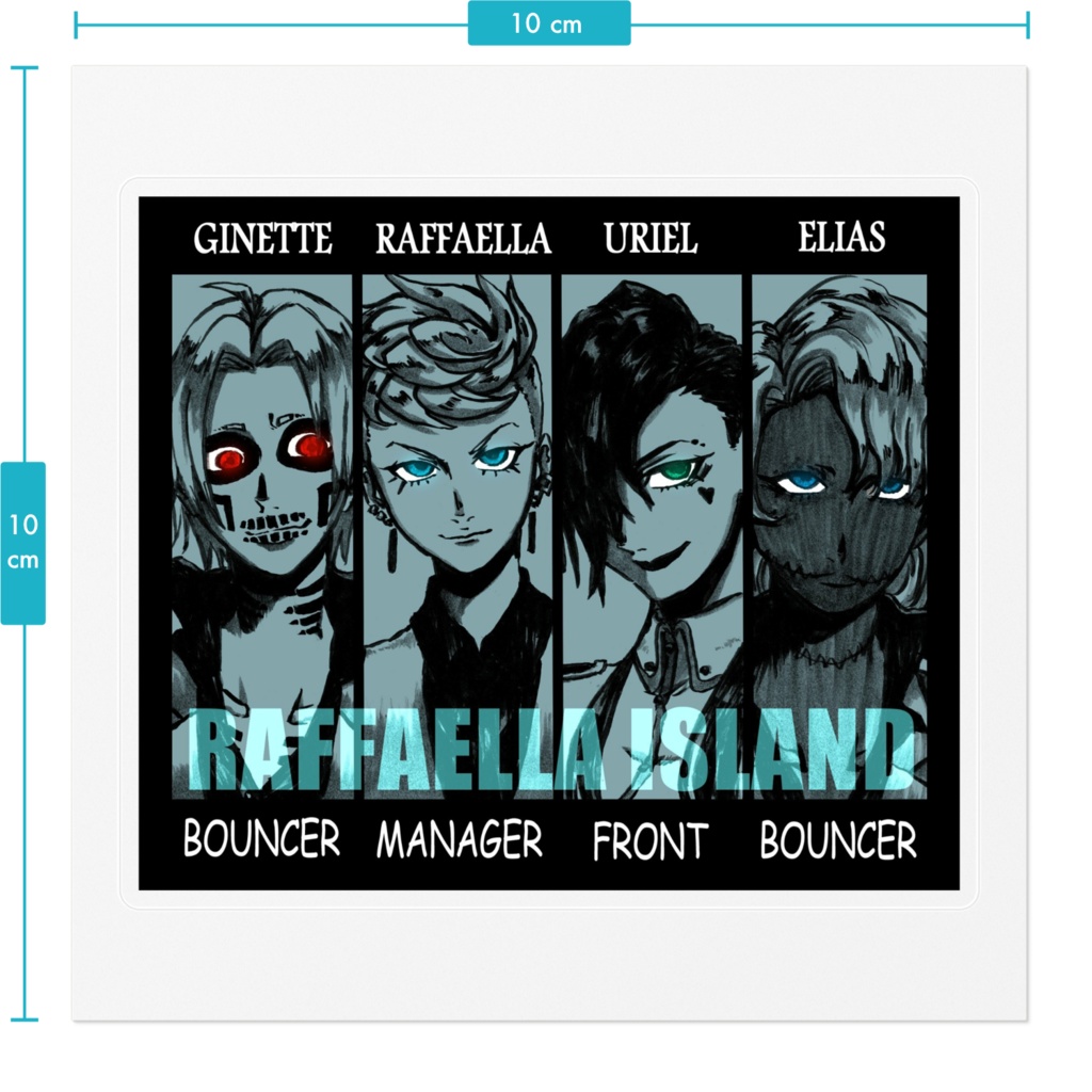 創作女マフィアちゃん ステッカー「ラファエラ アイランド」