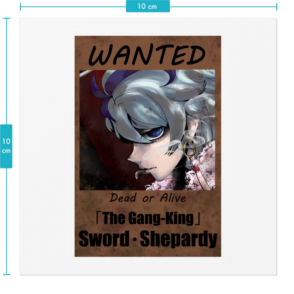 創作女マフィアちゃん ステッカー「ソード手配書風」各種