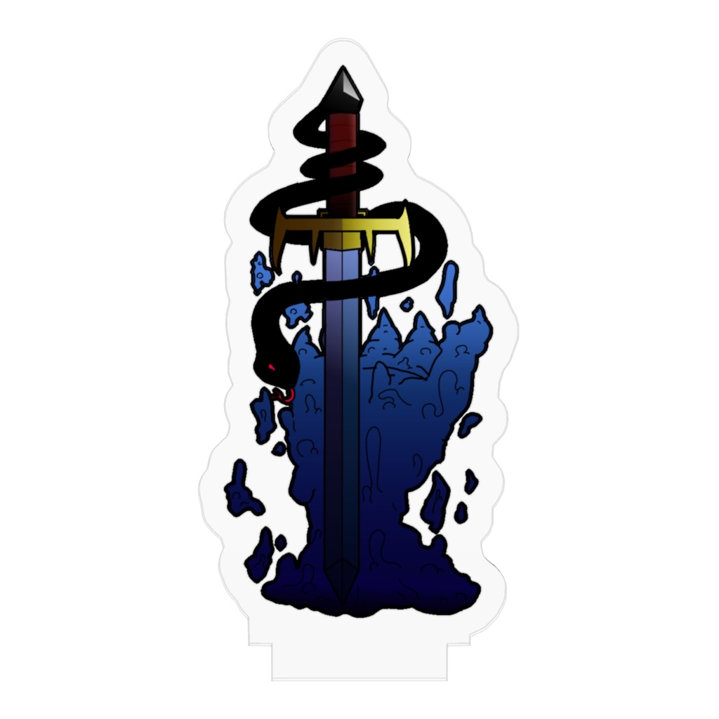 創作女マフィアちゃん アクリルフィギュア「ソードファミリー エンブレム」