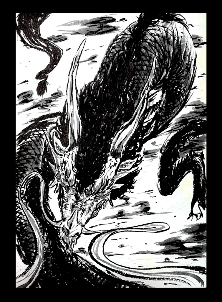 虎 龍 アクリルキーホルダー