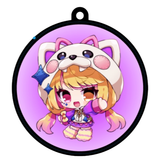 紫宮ららこ誕生日2025_ラバーキーホルダー(みにららこ)