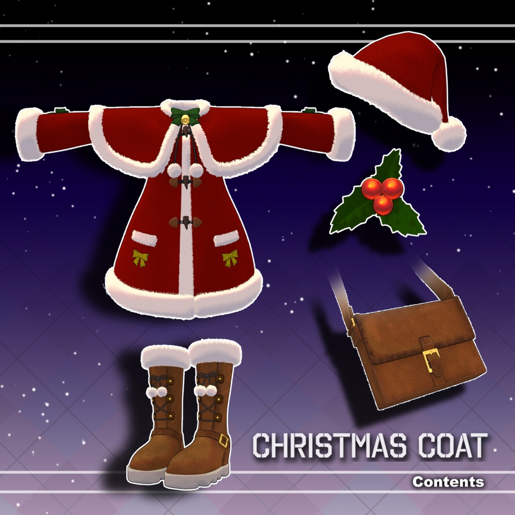 【舞夜, カリン,マヌカ,萌対応】クリスマスコート Christmas Coat