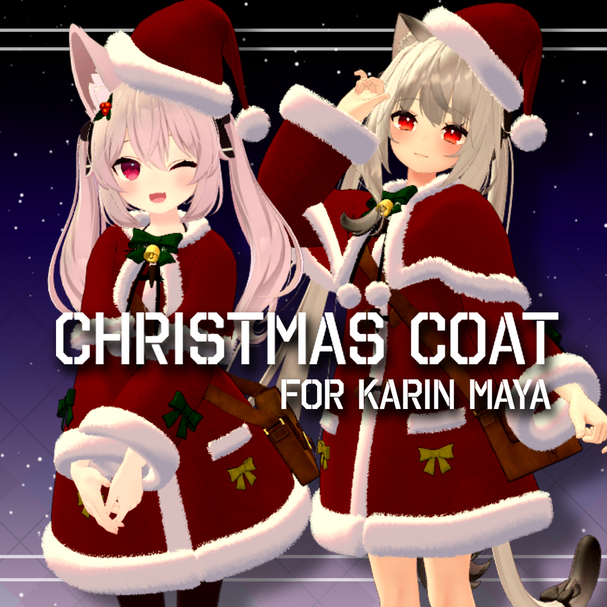 【舞夜, カリン対応】クリスマスコート Christmas Coat for Maya and