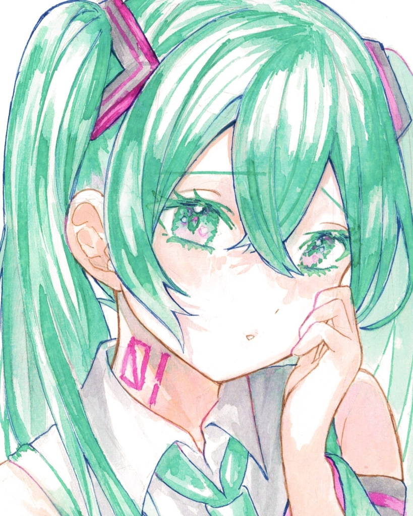 中色紙 バストアップのみ