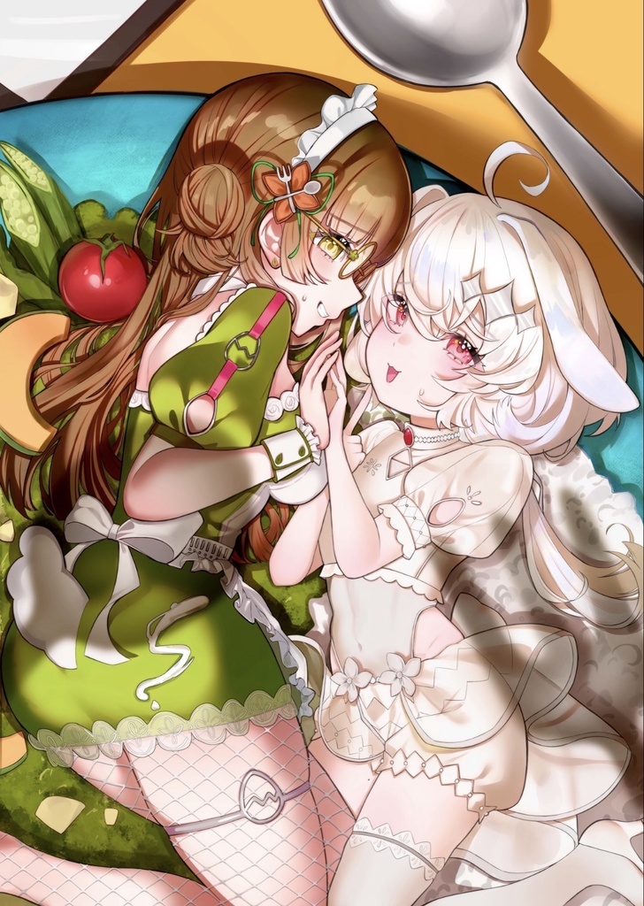 【展示額装イラスト】伊吹百草チキンカレー A2サイズ