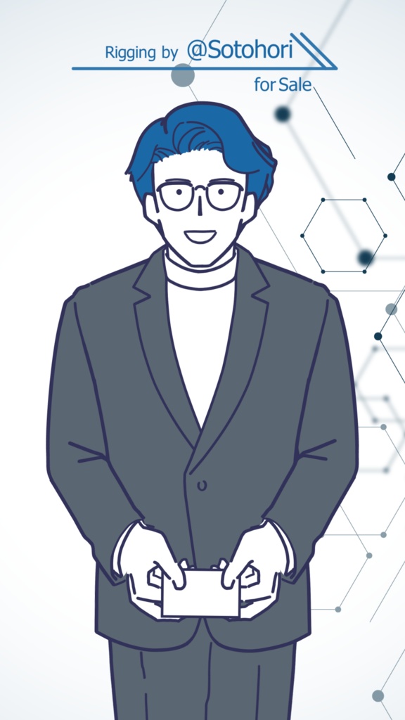 【Live2D】ビジネスパーソン2 - 眼鏡 -