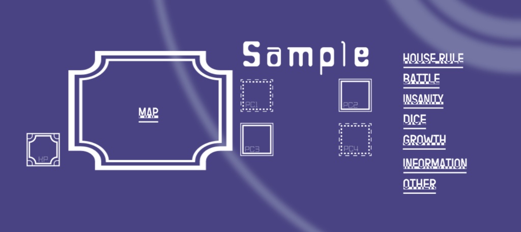【無料】ココフォリア用素材セット-シカクシリーズ(白)