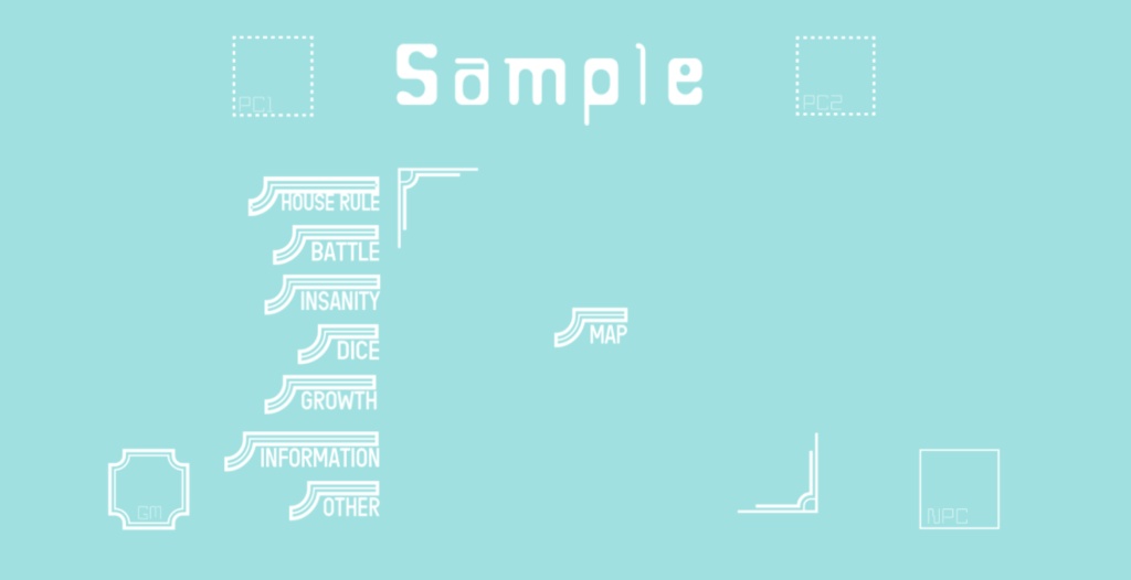 【無料】ココフォリア用素材セット-シカクシリーズ(白)