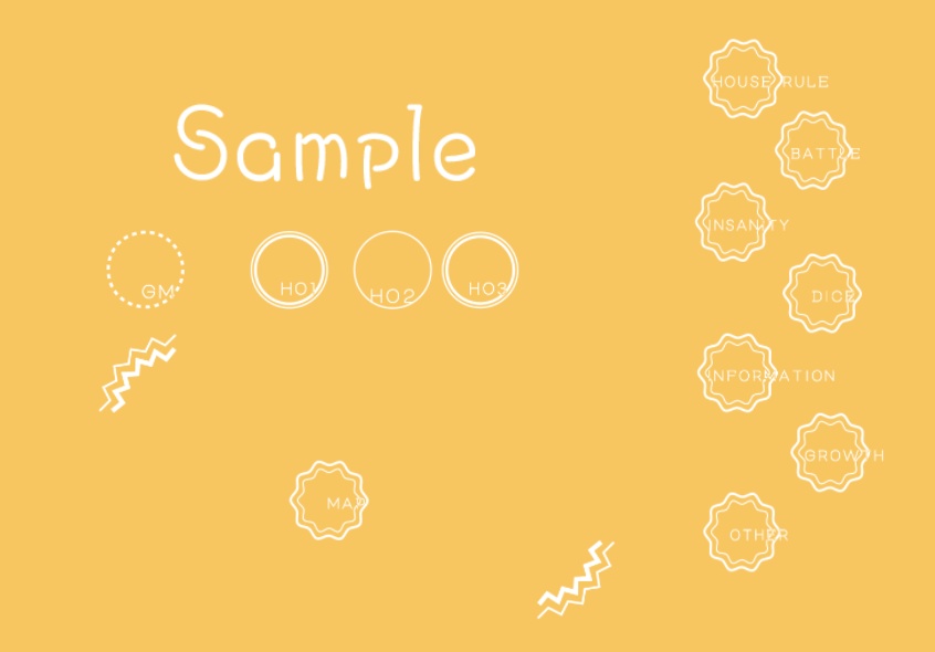 【無料】ココフォリア用素材セット-まるしりーず(白)
