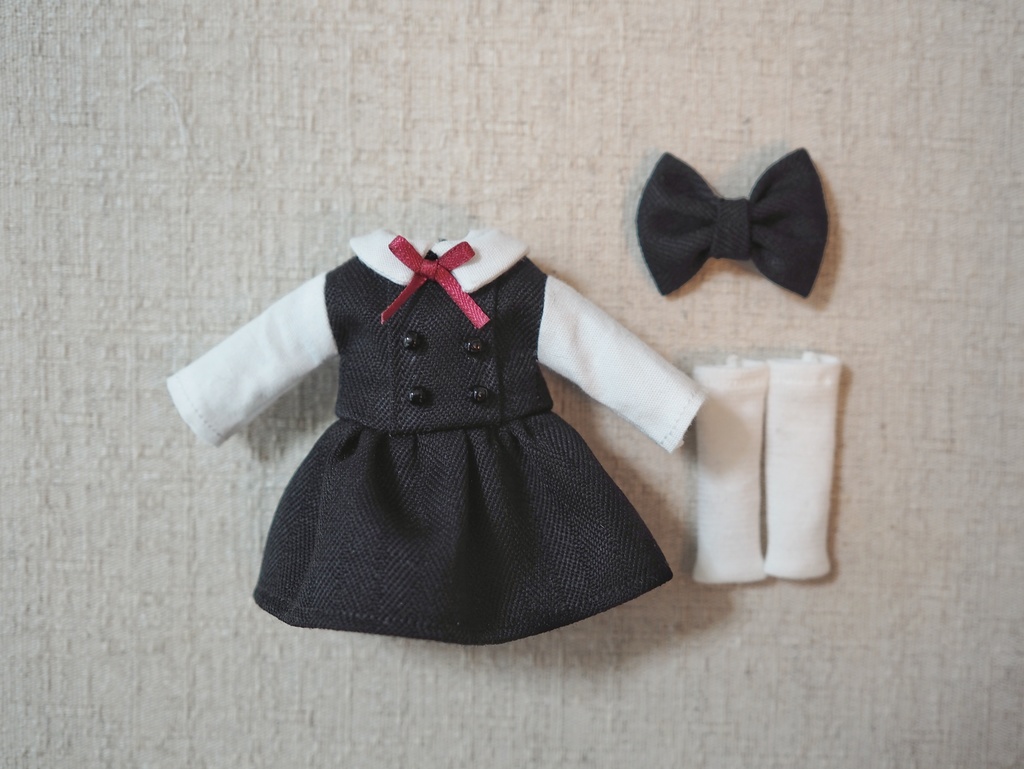 オビツ11用 制服風ワンピースセット(冬)
