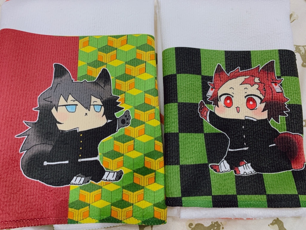 柴わん大判タオル【炭治郎右】