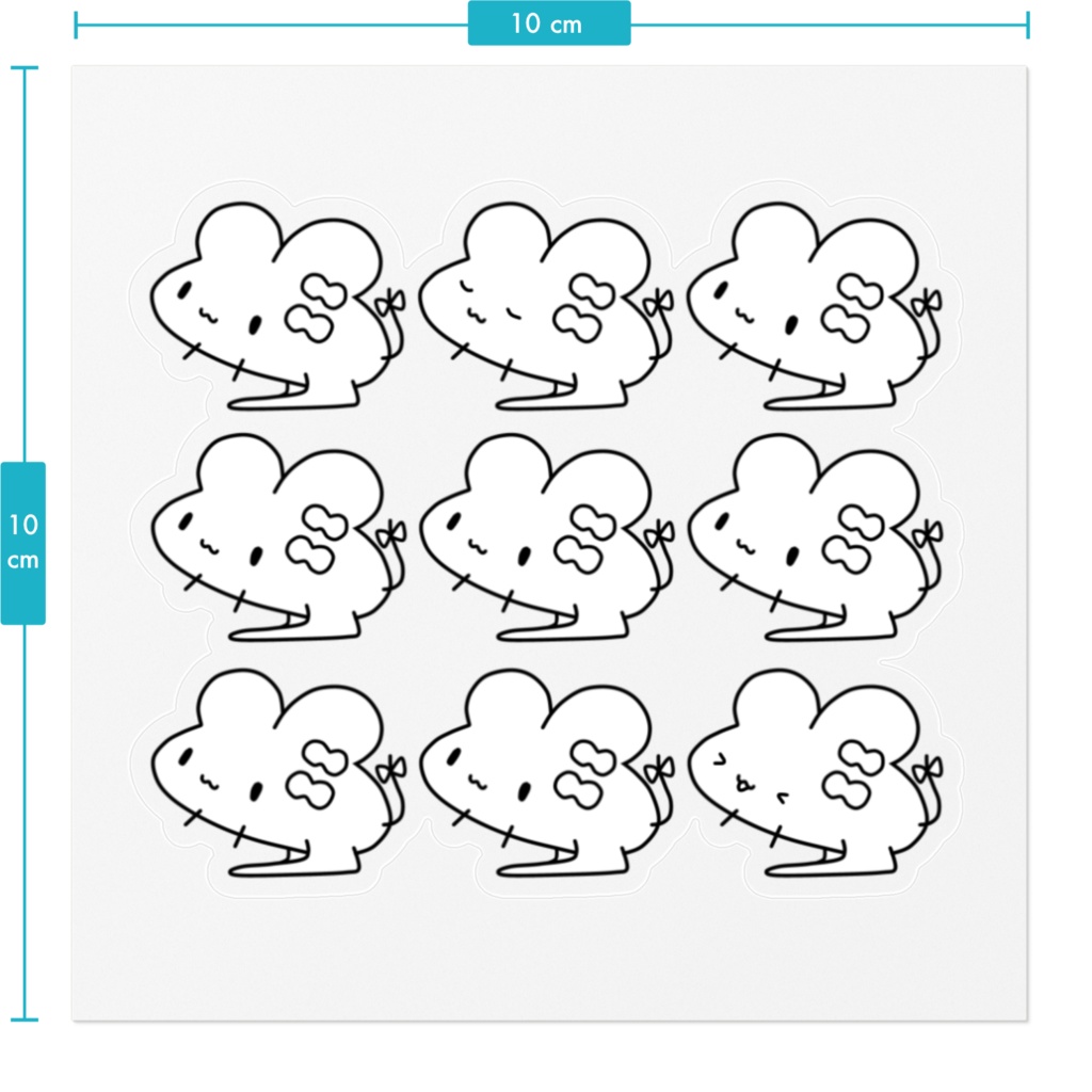 トビネズミステッカー たくさん