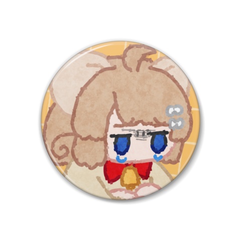 Vtuber棲子むぎ しょんぼり缶バッジ