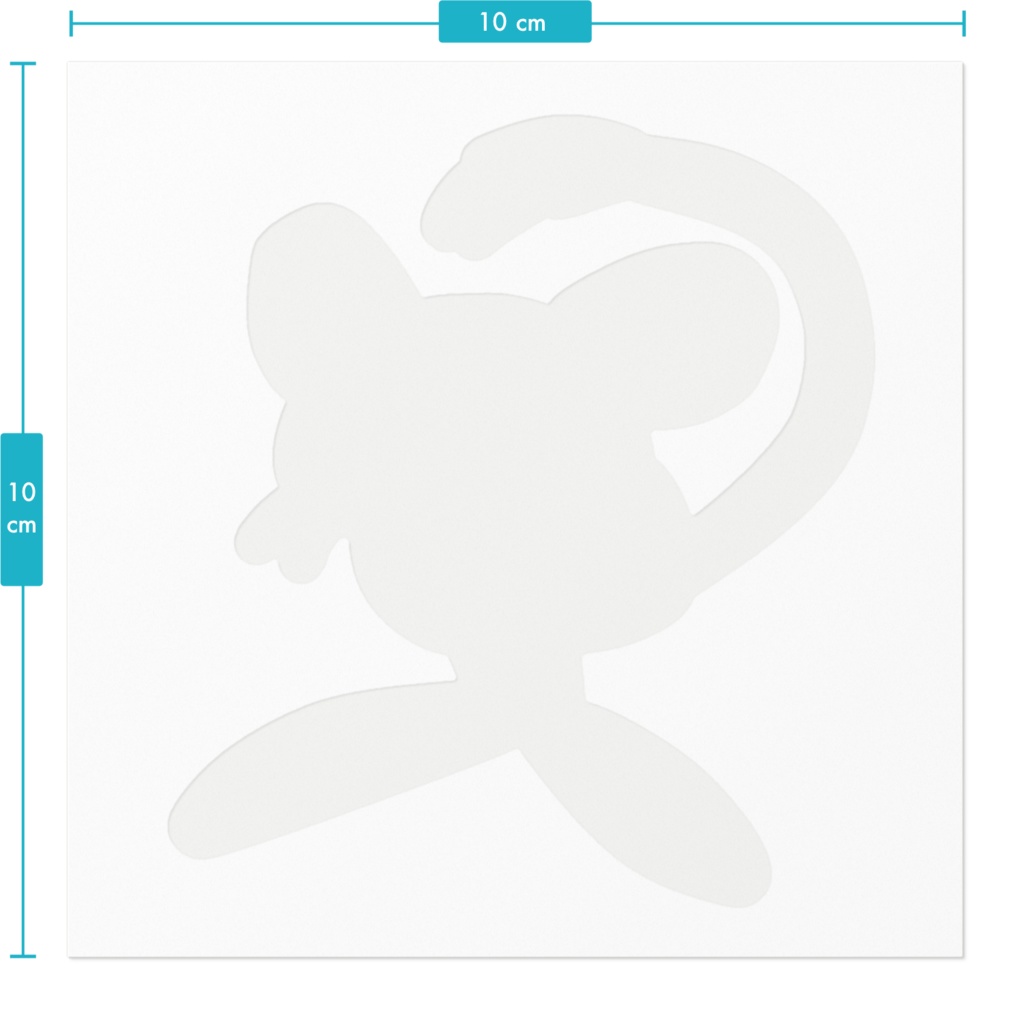 トビネズミのステッカー【100×100mm】