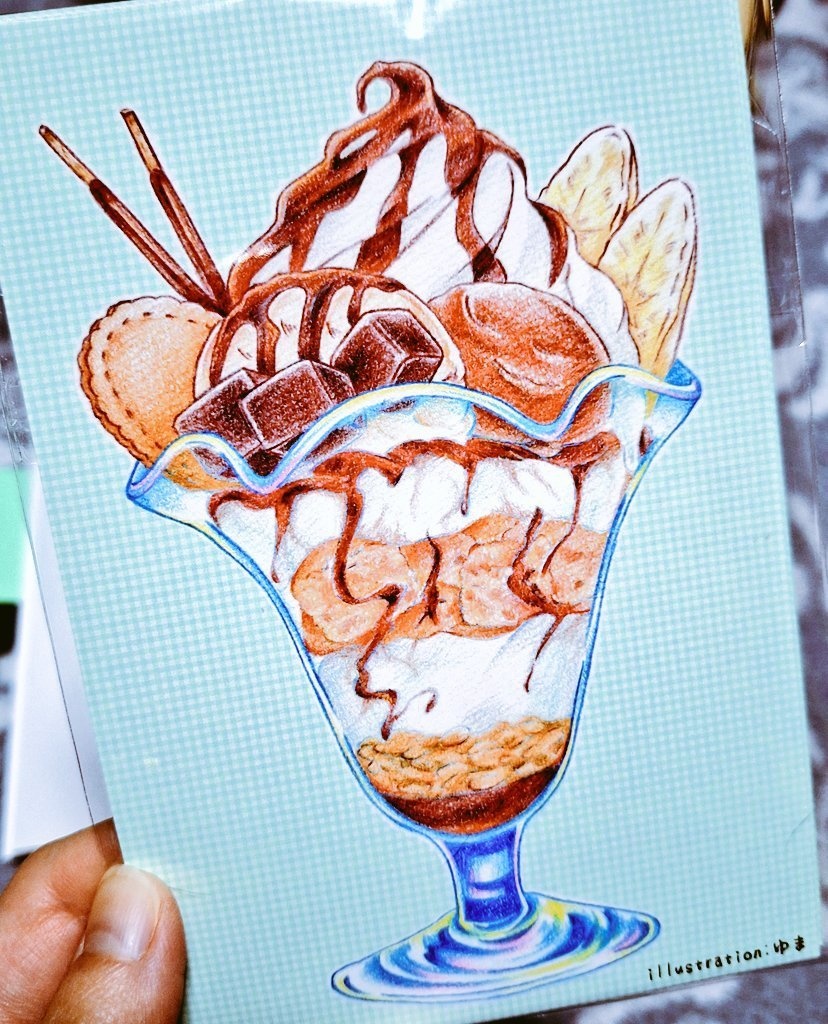 チョコレートパフェのポストカード