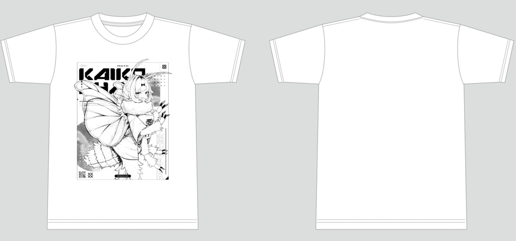 【9月2日まで受注再販】蚕ちゃんビッグシルエットホワイトTシャツ