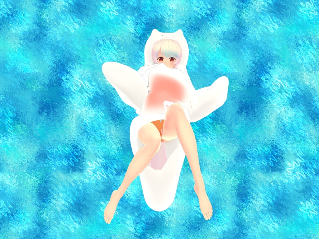 【3Dモデル】クリオネ風パーカー【8アバター対応】