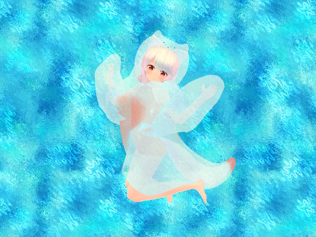 【3Dモデル】クリオネ風パーカー【8アバター対応】