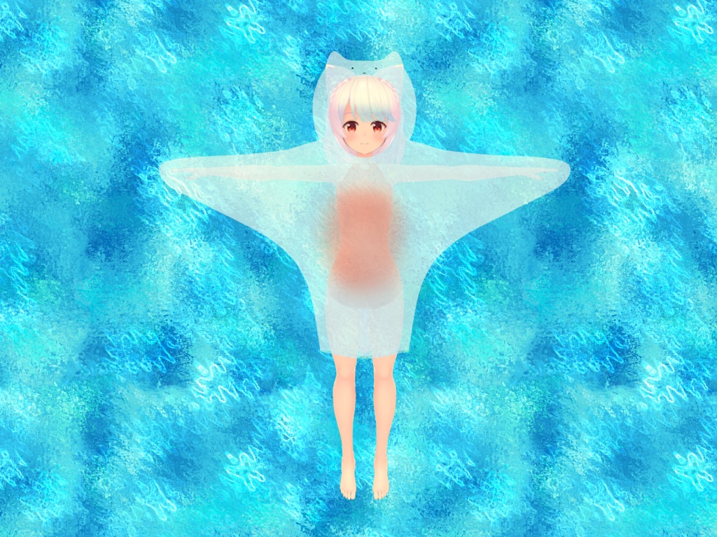 【3Dモデル】クリオネ風パーカー【8アバター対応】