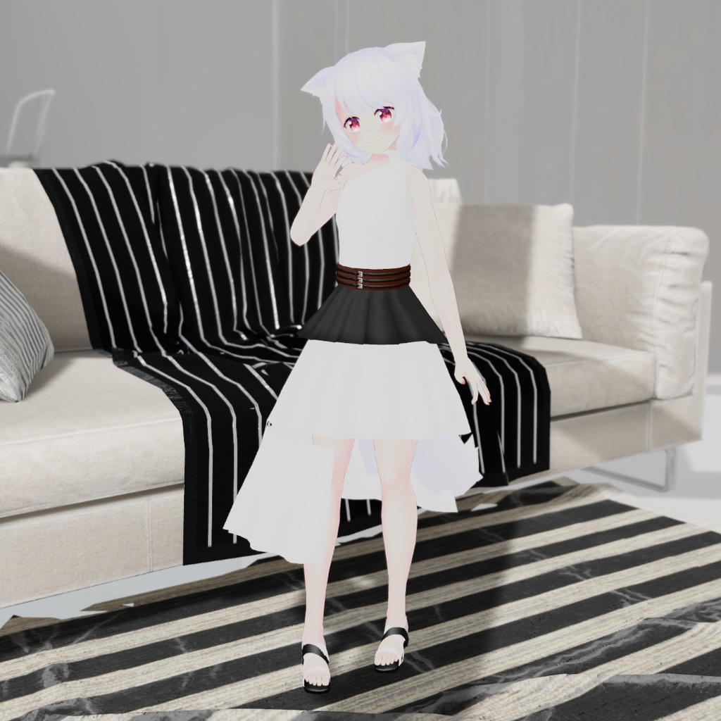 【11アバター対応】アシメコーデ【3Dモデル】