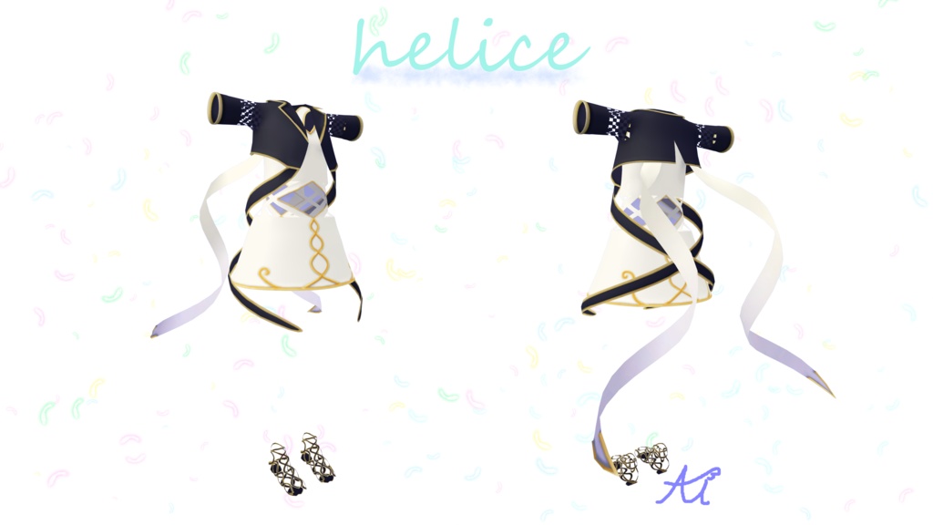 【12アバター対応】helice【3D衣装モデル】
