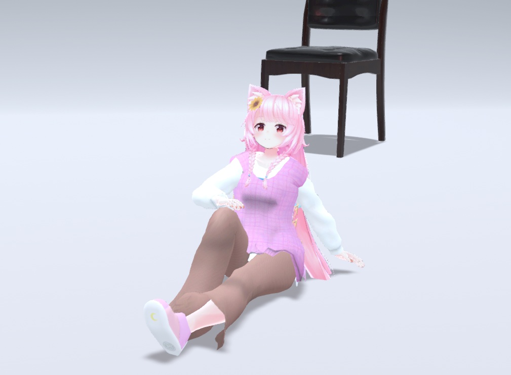 【11アバター対応】秋のゆったりニットベスト&フレアパンツコーデ