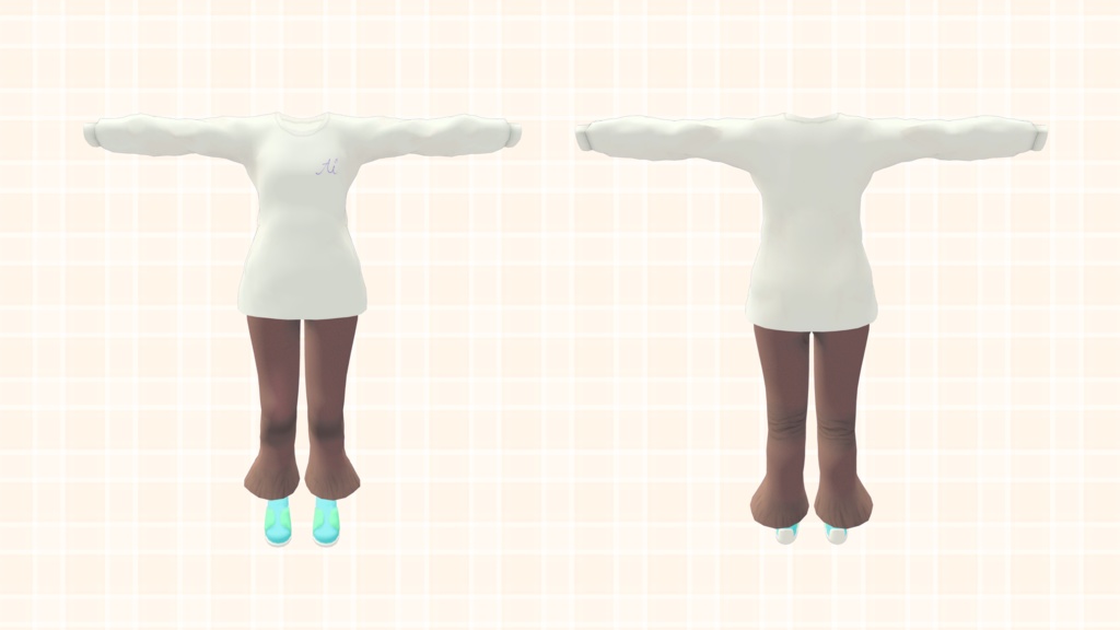 【11アバター対応】秋のゆったりニットベスト&フレアパンツコーデ