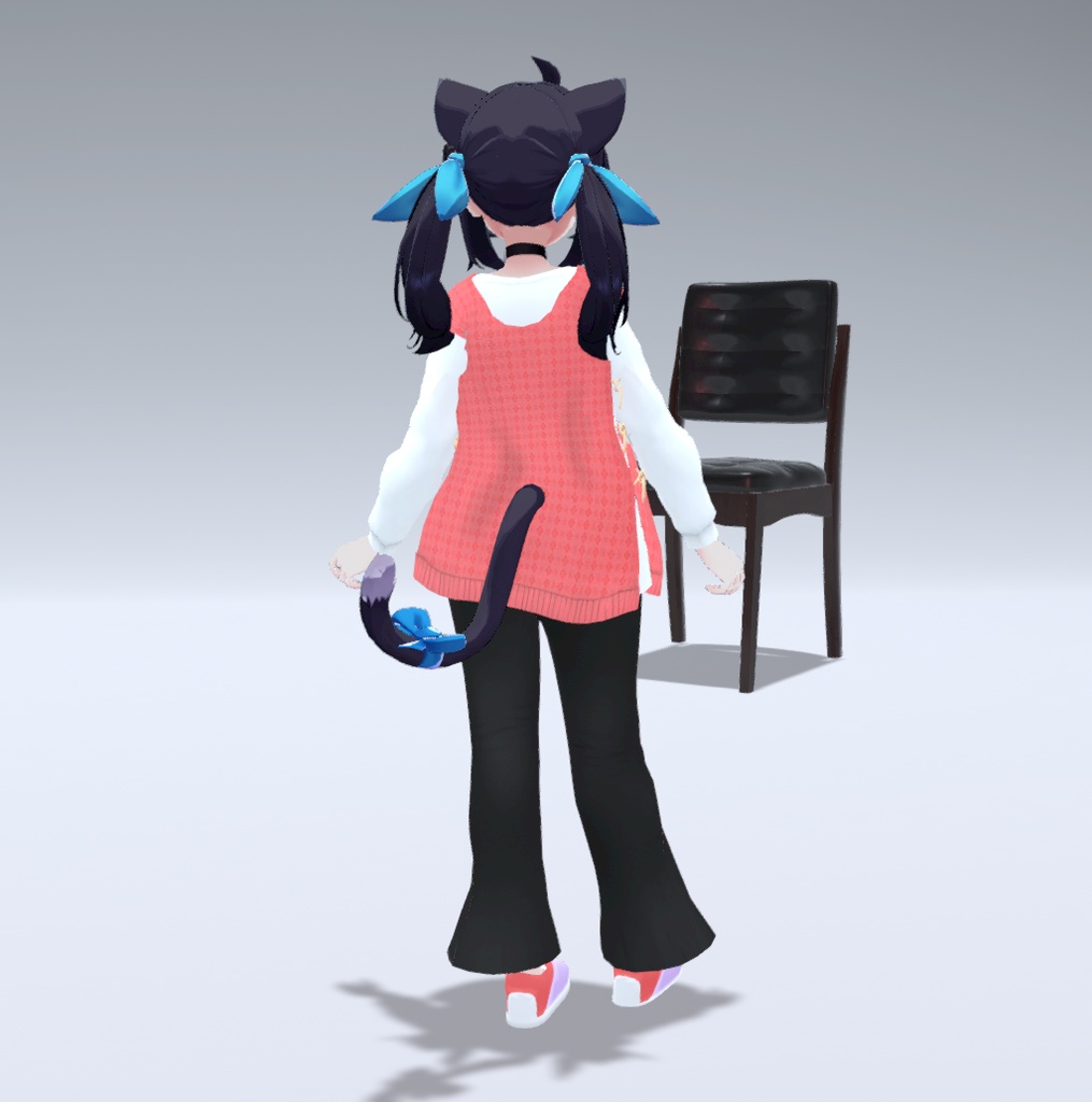 【11アバター対応】秋のゆったりニットベスト&フレアパンツコーデ