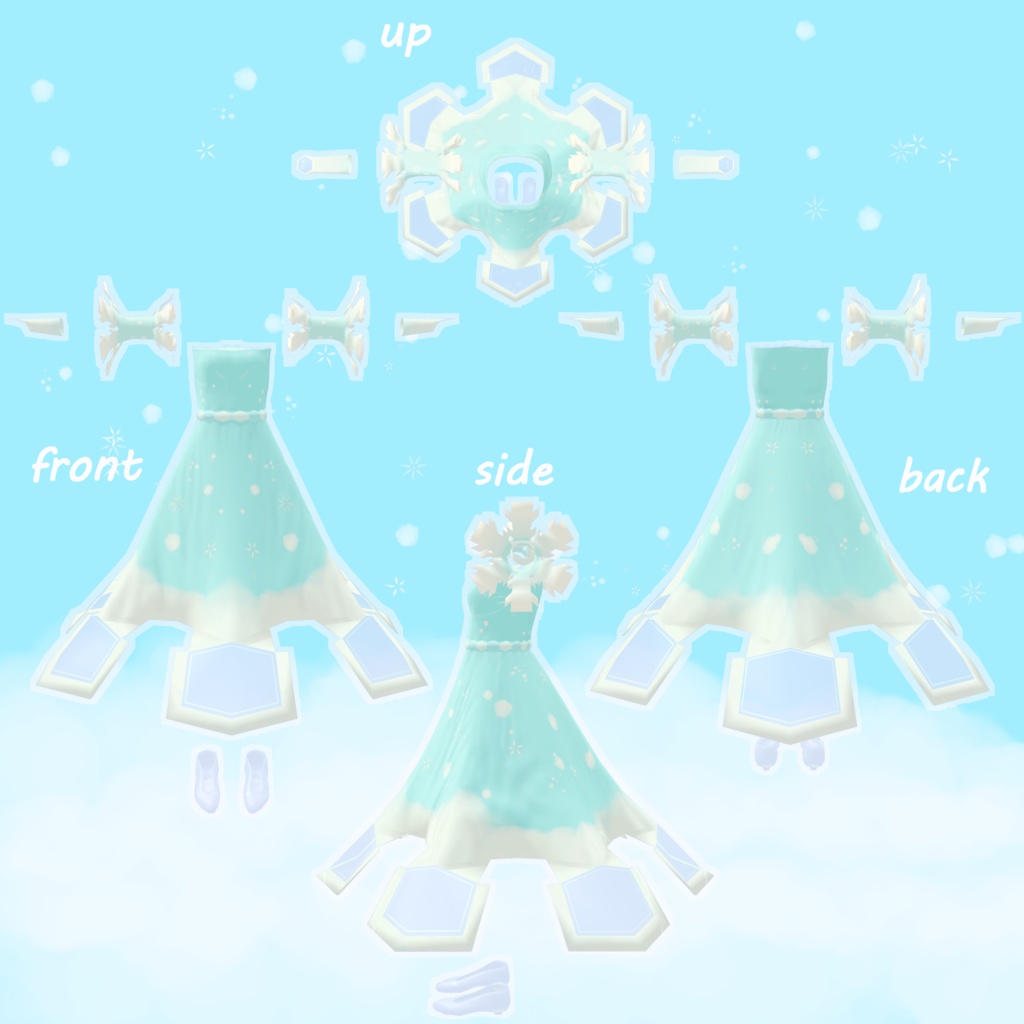 【13アバター対応】snowfairy 【3D衣装モデル】
