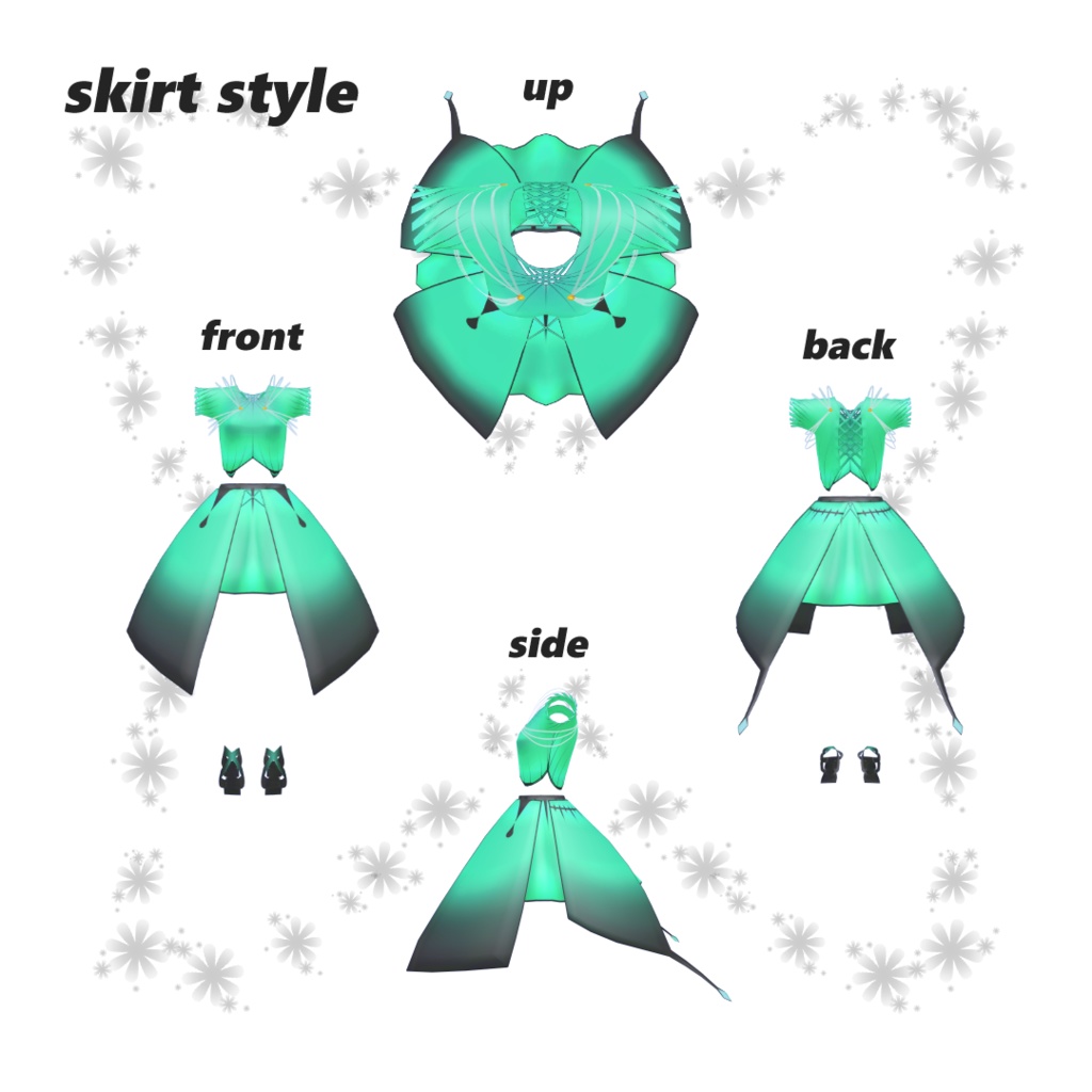 【14アバター対応】emergence【3D衣装モデル】