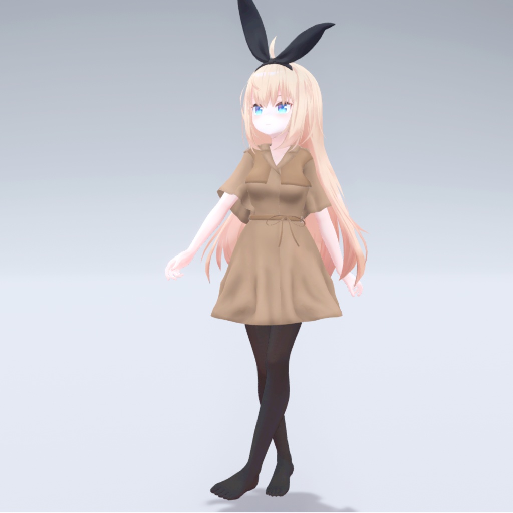 【7アバター対応】トレンチライクワンピース【3D衣装モデル】