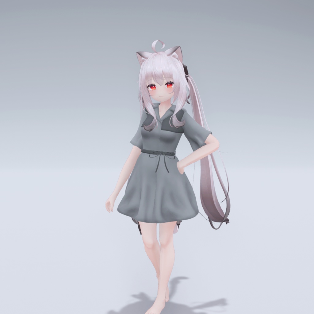 【7アバター対応】トレンチライクワンピース【3D衣装モデル】