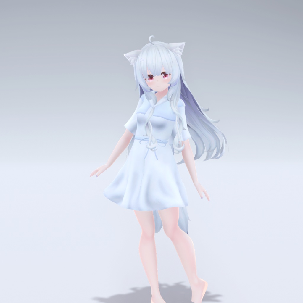 【7アバター対応】トレンチライクワンピース【3D衣装モデル】