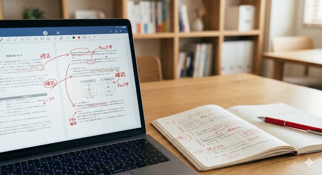 制作物 添削|修正箇所の提示(確認オプションあり)