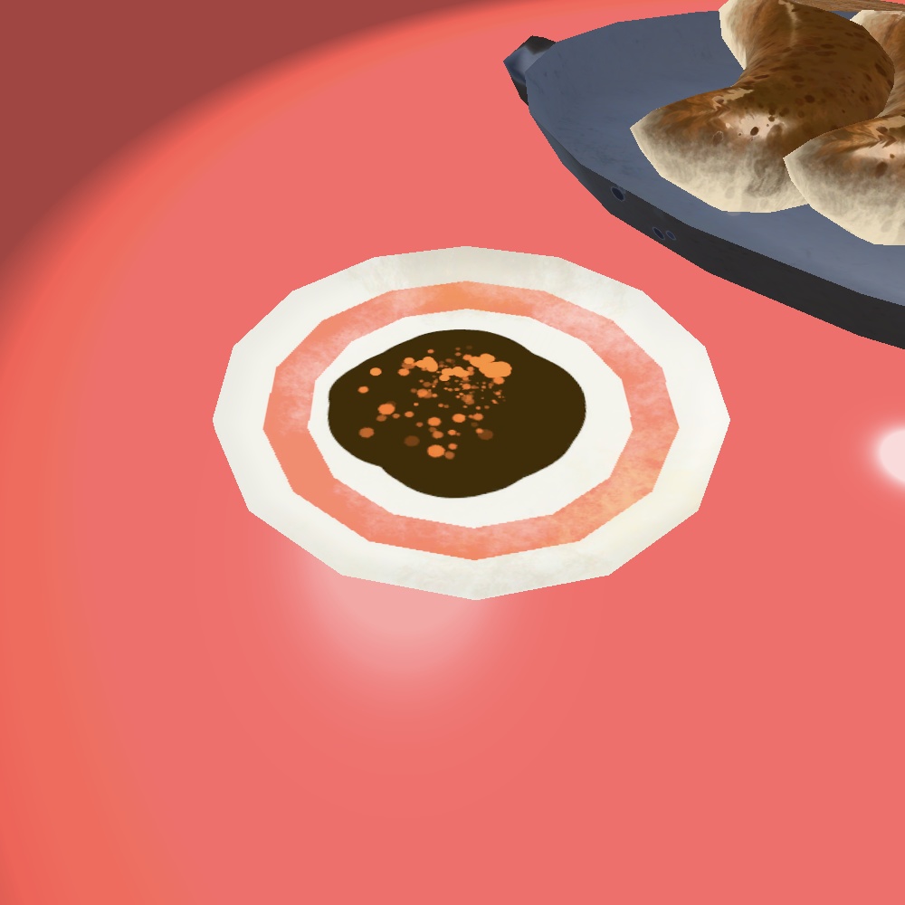 【3Dオブジェクト】餃子と水【Unitypackage付】