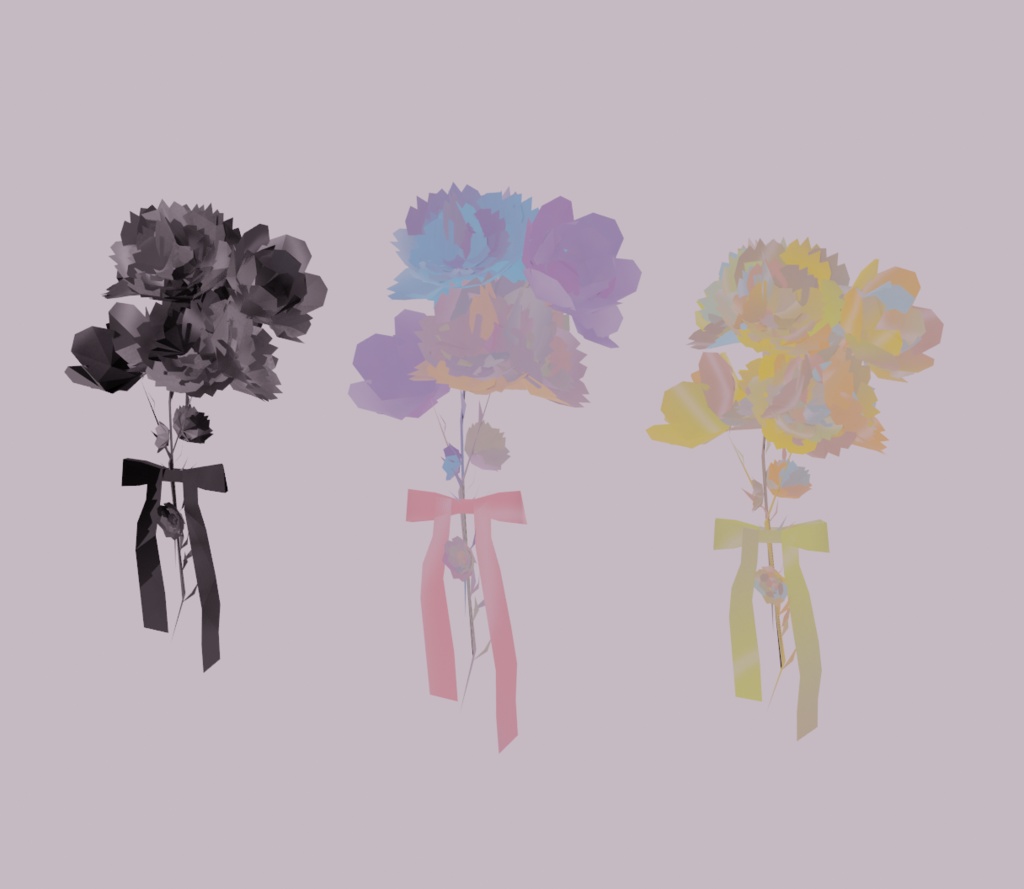 【VRC】3種のフラワーブーケ【無料】